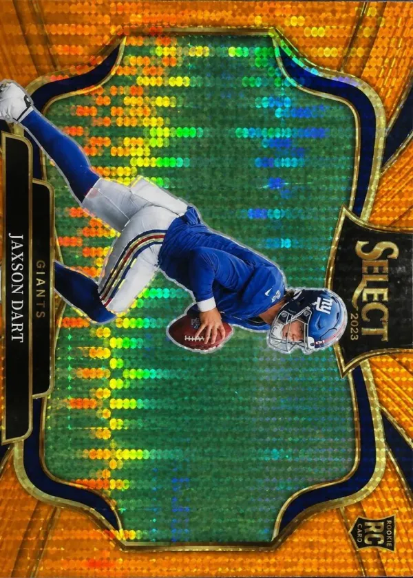 Jaxson Dart 2025 Panini Select Field Level Football Neon Orange Pulsar #493