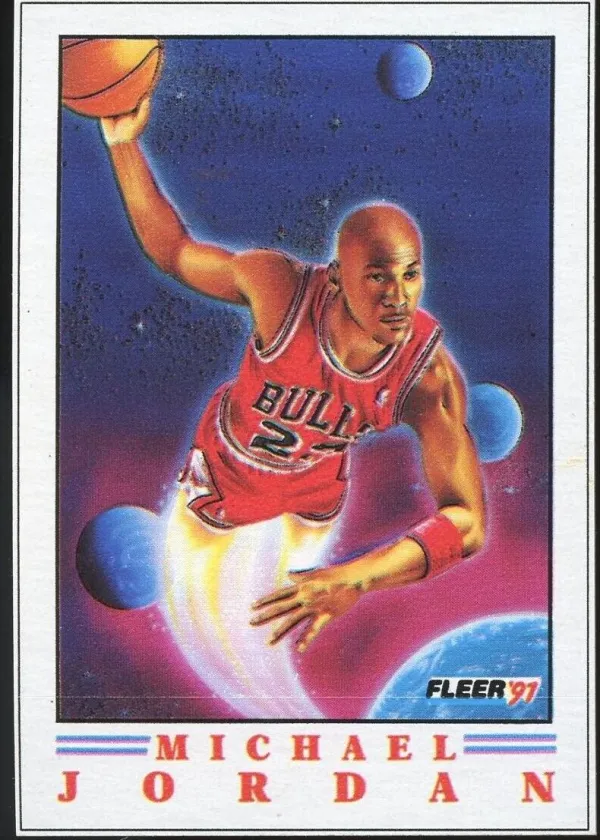 Michael Jordan 1991 Fleer Wheaties Basketball Hand Cut #70