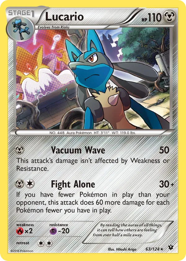 Lucario Pokémon Fates Collide #63 Reverse Holo