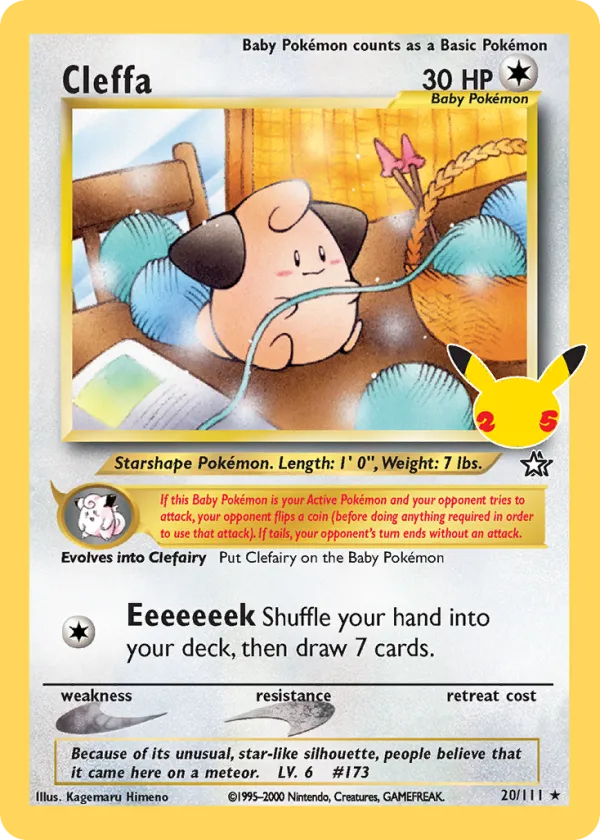 Cleffa Pokémon Celebrations: Classic Collection #20 Holo