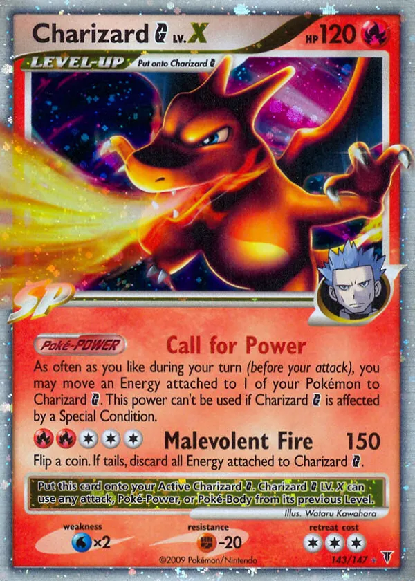 Charizard G LV.X Pokémon Supreme Victors #143 Holo