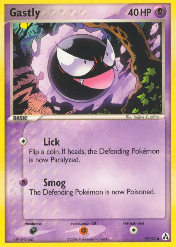 Gastly Pokémon Legend Maker #52 Reverse Holo
