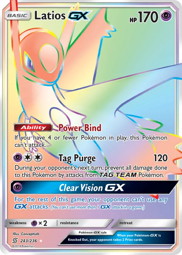 Latios-GX Pokémon Unified Minds #243 Holo