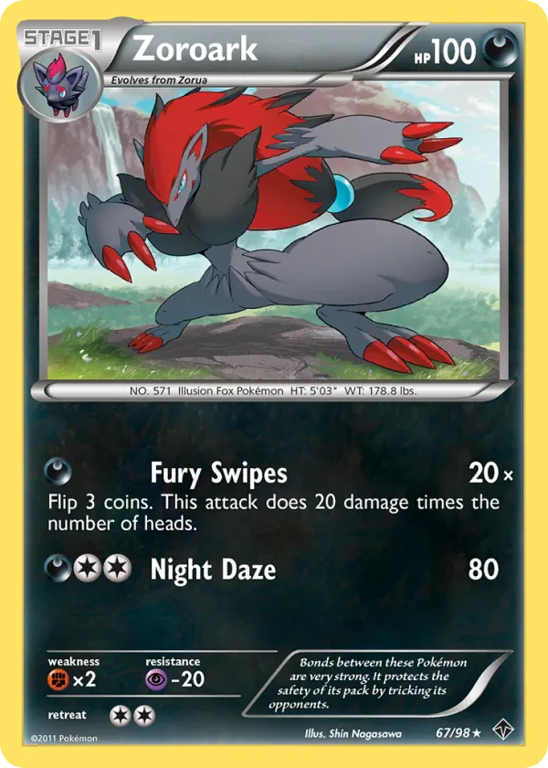 Zoroark Pokémon Emerging Powers #67 Holo
