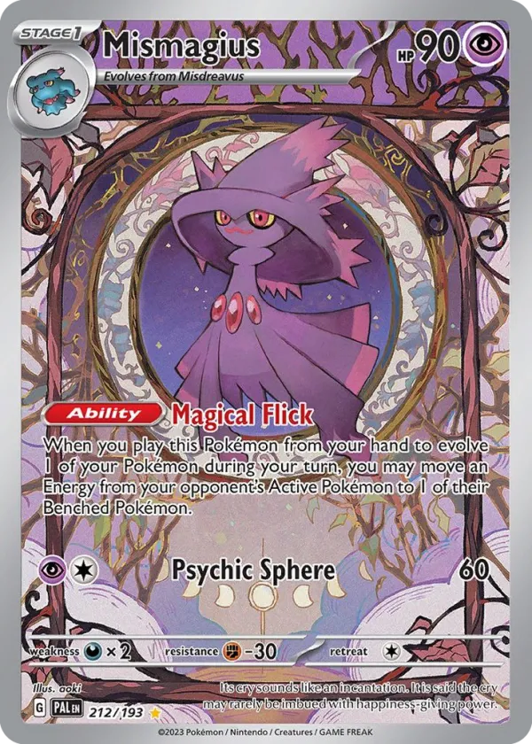 Mismagius Pokémon Paldea Evolved #212 Holo