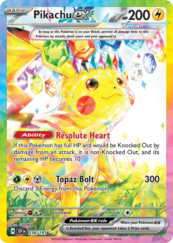 Pikachu ex Pokémon Surging Sparks #238 Holo