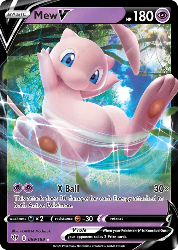 Mew V Pokémon Darkness Ablaze #69 Holo