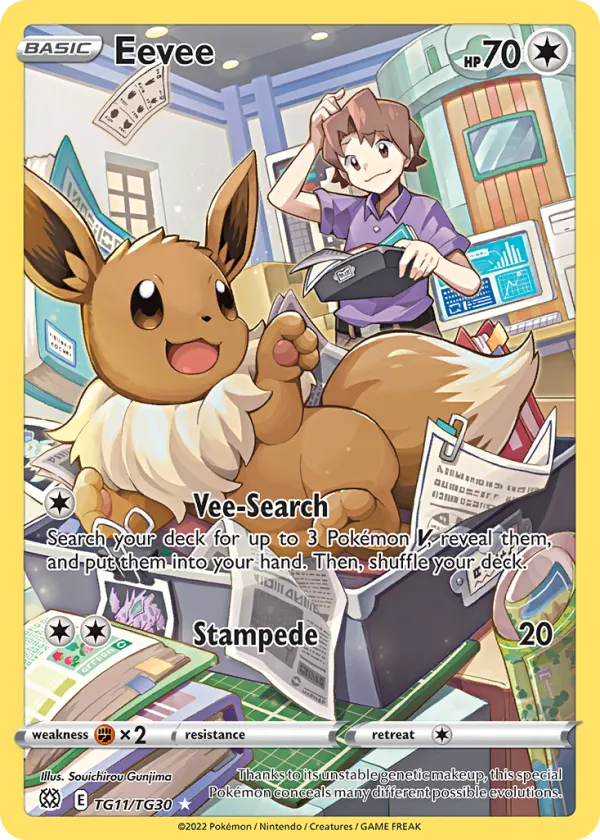 Eevee Pokémon Brilliant Stars Trainer Gallery #TG11 Holo