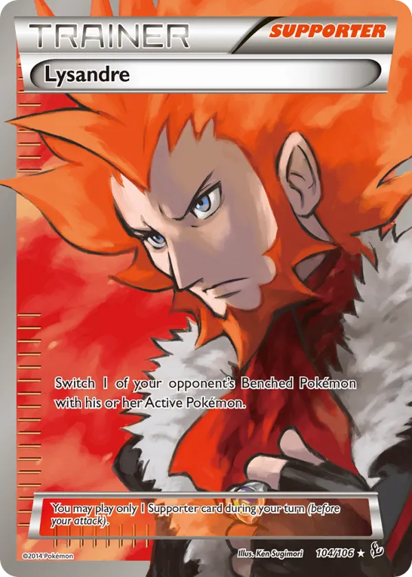 Lysandre Pokémon Flashfire #104 Holo
