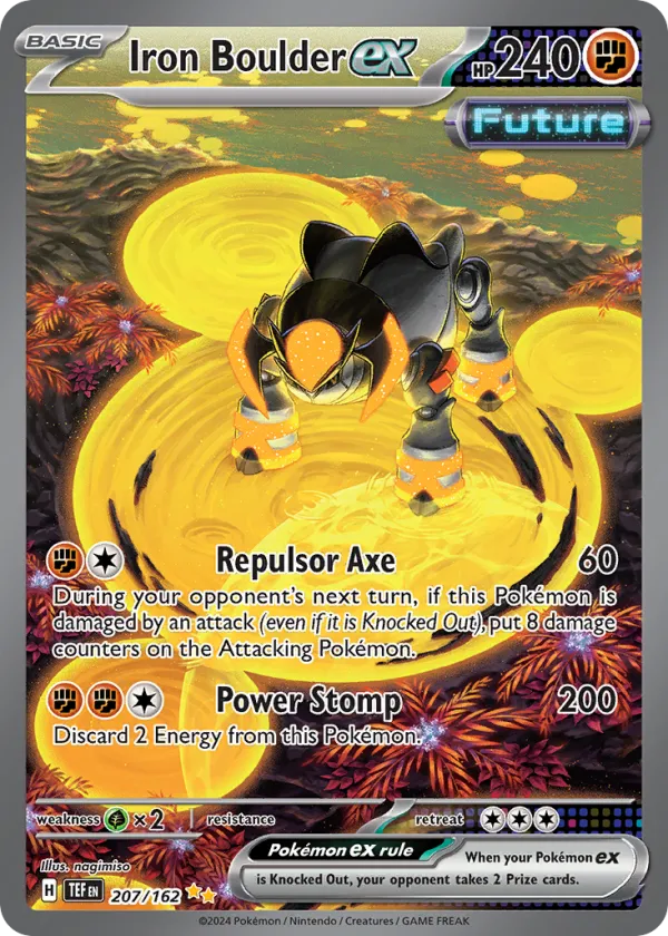 Iron Boulder ex Pokémon Temporal Forces #207 Holo
