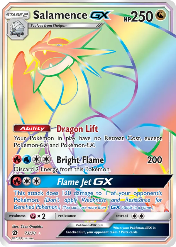 Salamence-GX Pokémon Dragon Majesty #73 Holo