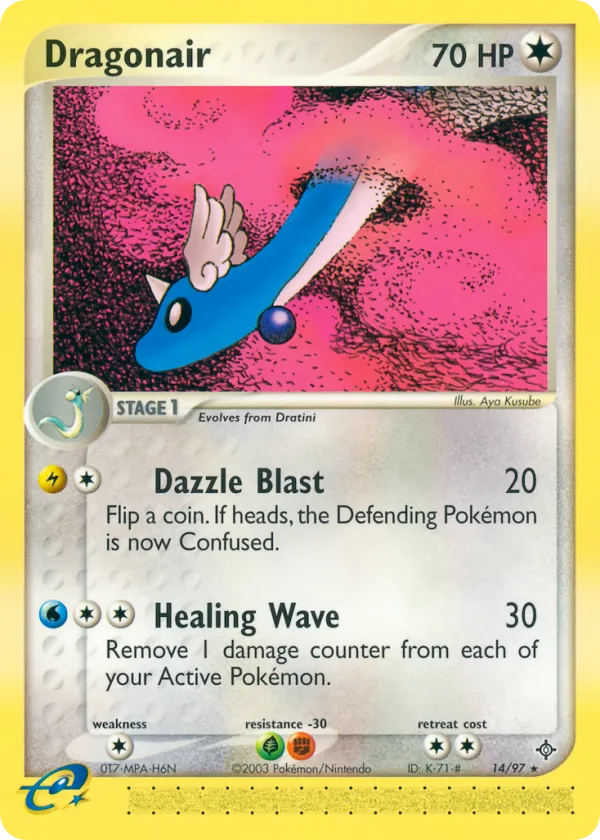 Dragonair Pokémon Dragon #14 Reverse Holo