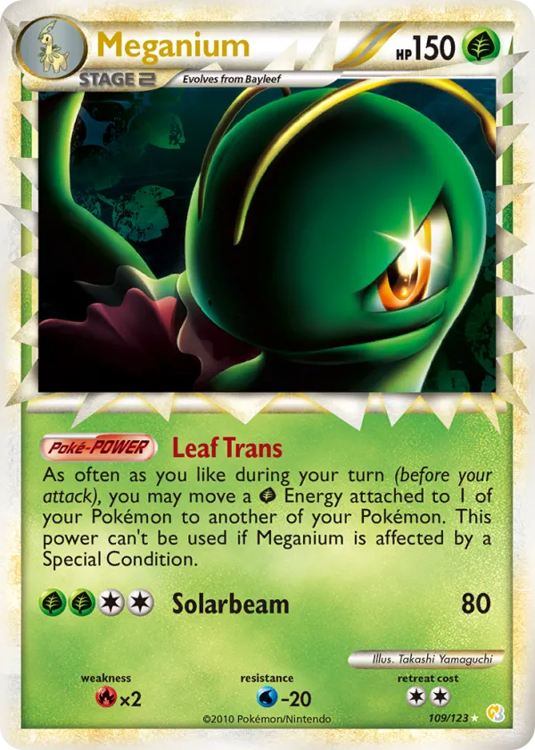 Meganium Pokémon HeartGold & SoulSilver #109 Holo