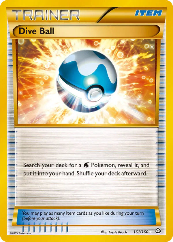 Dive Ball Pokémon Primal Clash #161 Holo