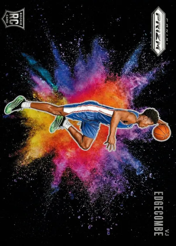 VJ Edgecombe 2025 Panini Prizm Black Colorblast Basketball #4