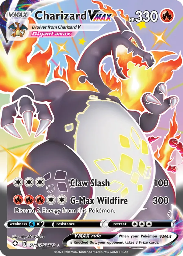 Charizard VMAX Pokémon Shining Fates Shiny Vault #SV107 Holo