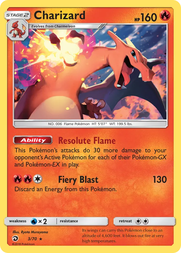 Charizard Pokémon Dragon Majesty #3 Reverse Holo