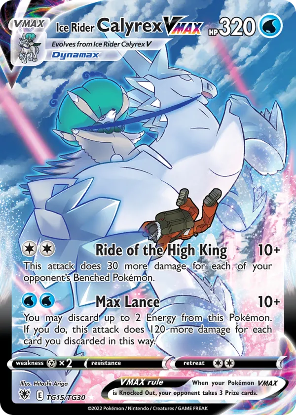 Ice Rider Calyrex VMAX Pokémon Astral Radiance Trainer Gallery #TG15 Holo
