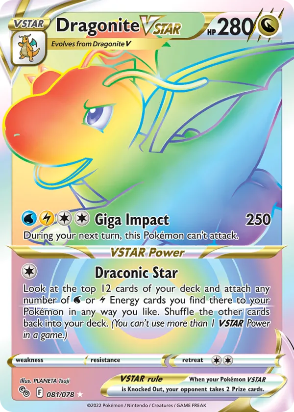 Dragonite VSTAR Pokémon Pokémon GO #81 Holo