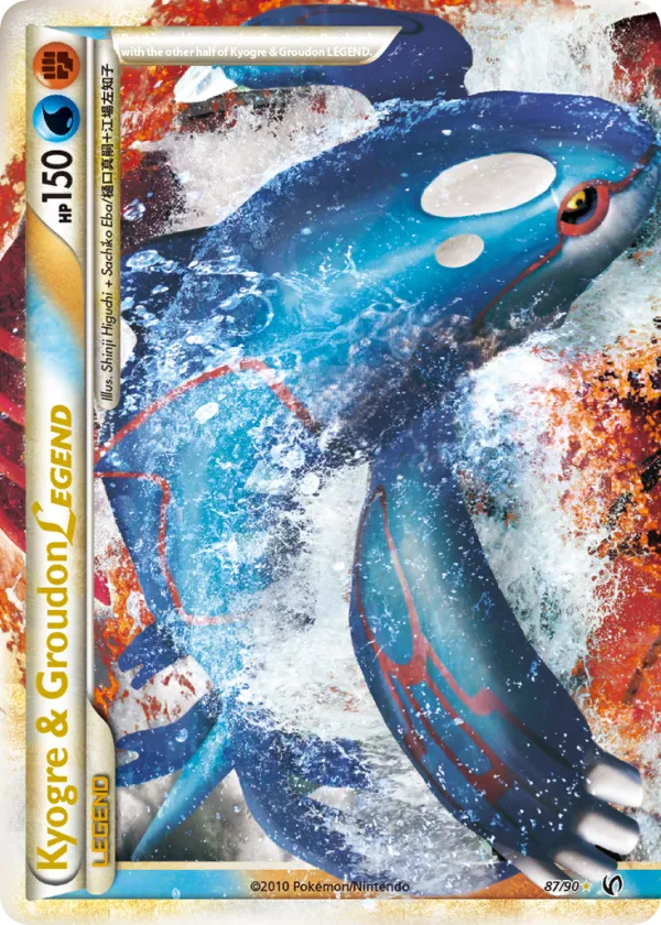 Kyogre & Groudon LEGEND Pokémon HS—Undaunted #87 Holo