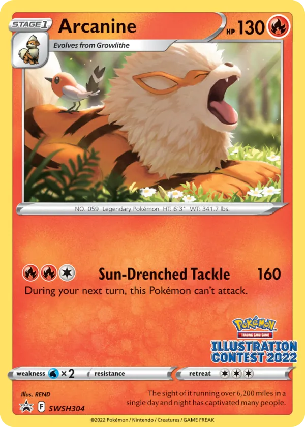 Arcanine Pokémon SWSH Black Star Promos #SWSH304