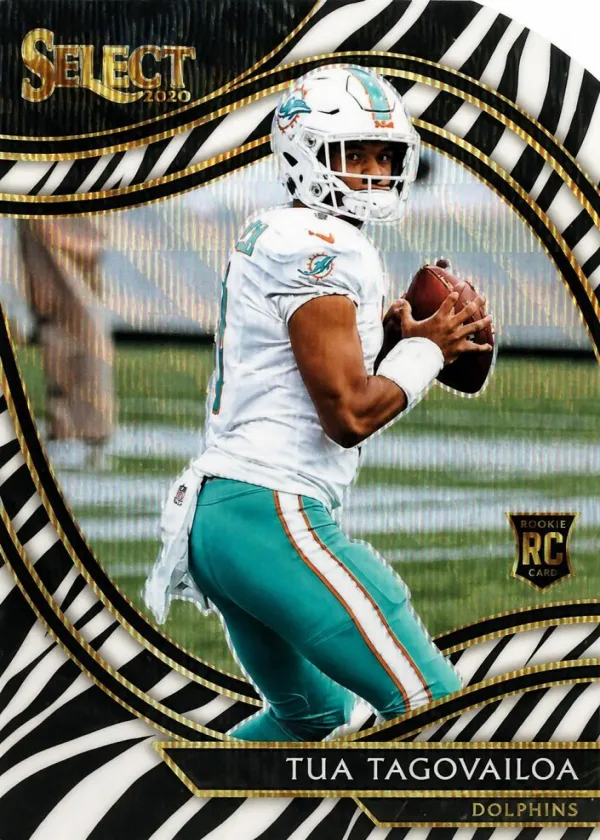 Tua Tagovailoa 2020 Panini Select Field Level Football Zebra #345