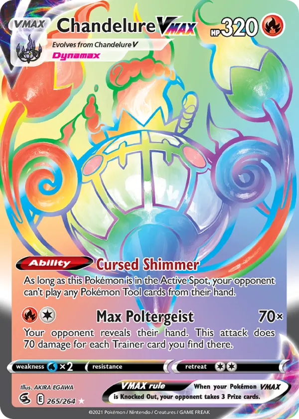 Chandelure VMAX Pokémon Fusion Strike #265 Holo