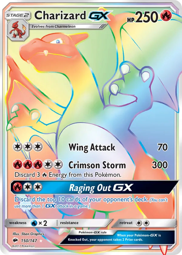 Charizard-GX Pokémon Burning Shadows #150 Holo