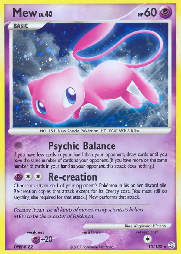 Mew Pokémon Secret Wonders #15 Holo