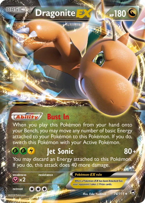 Dragonite-EX Pokémon Furious Fists #74 Holo