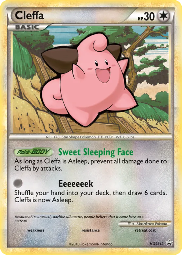 Cleffa Pokémon HGSS Black Star Promos #HGSS12 Holo