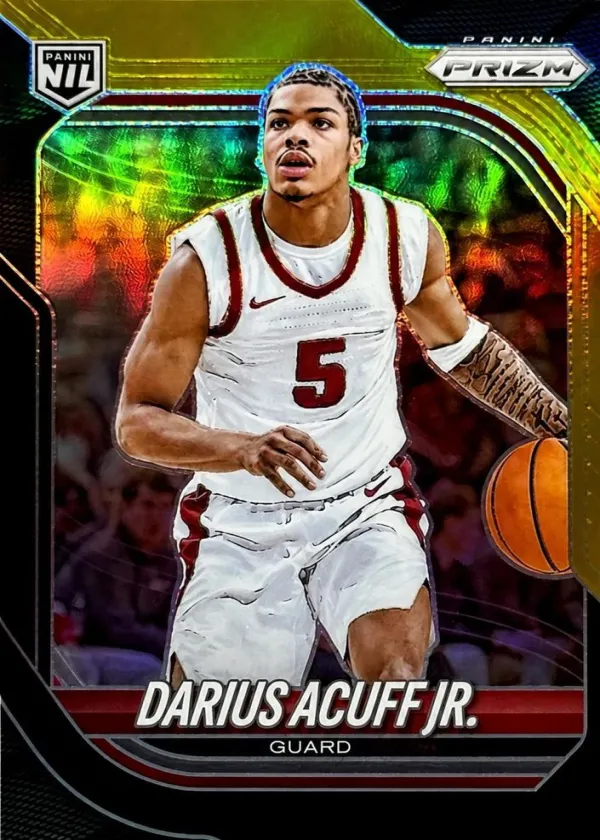 Darius Acuff Jr. 2025 Panini Prizm Basketball Black Gold #72