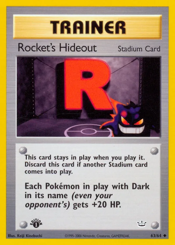 Rocket's Hideout Pokémon Neo Revelation #63 1st Edition