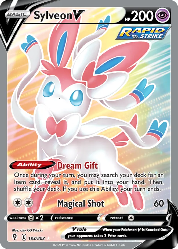 Sylveon V Pokémon Evolving Skies #183 Holo