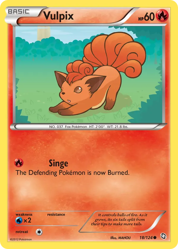 Vulpix Pokémon Dragons Exalted #18 Reverse Holo