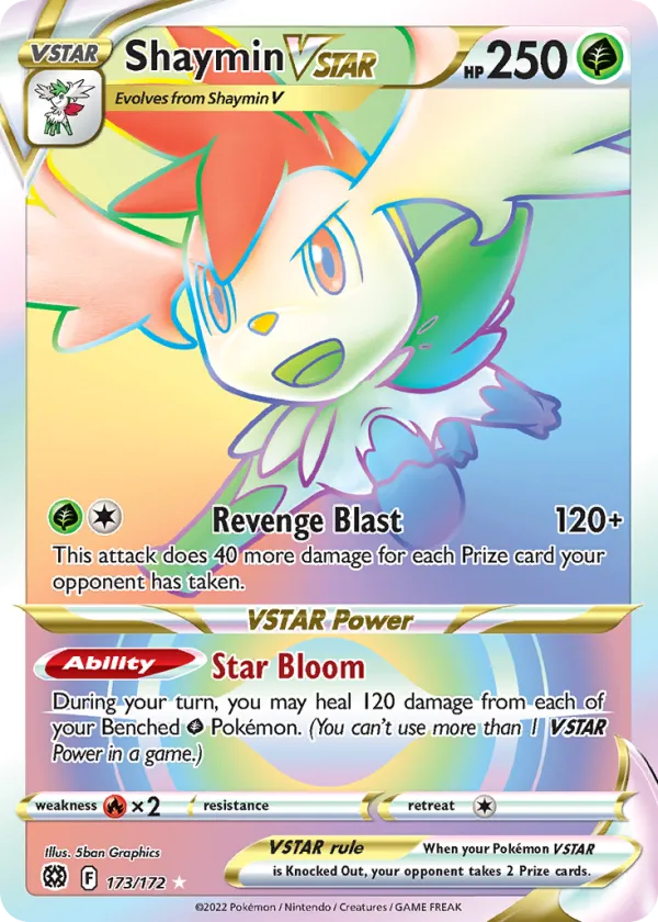 Shaymin VSTAR Pokémon Brilliant Stars #173 Holo