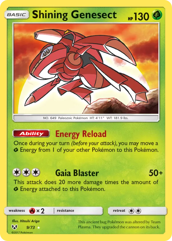 Shining Genesect Pokémon Shining Legends #9 Holo