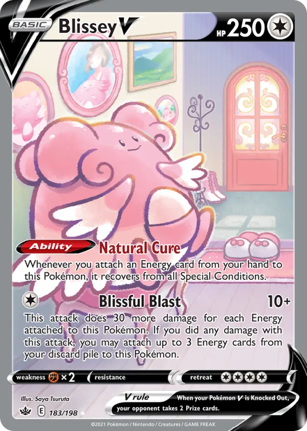 Blissey V Pokémon Chilling Reign #183 Holo