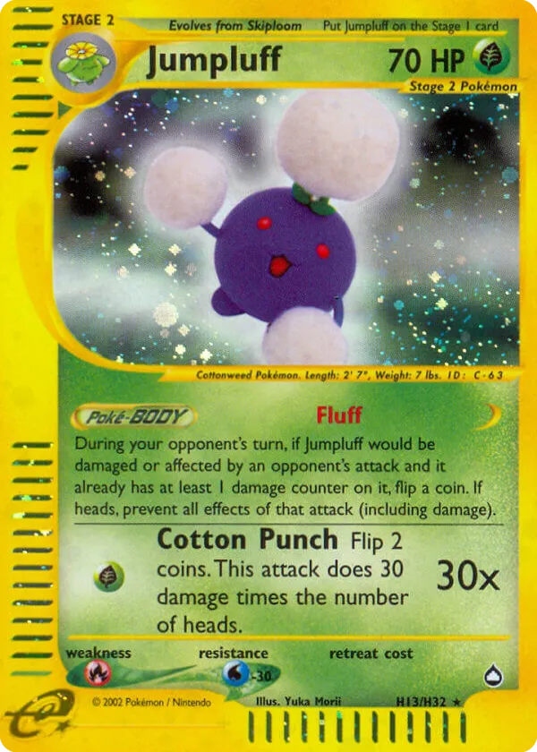 Jumpluff Pokémon Aquapolis #H13 Holo