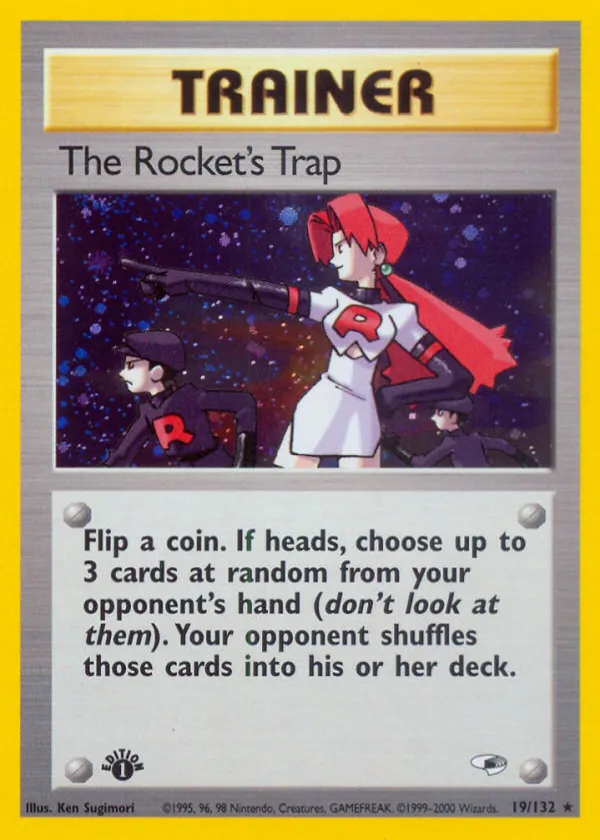 The Rocket's Trap Pokémon Gym Heroes #19 1st Edition Holo