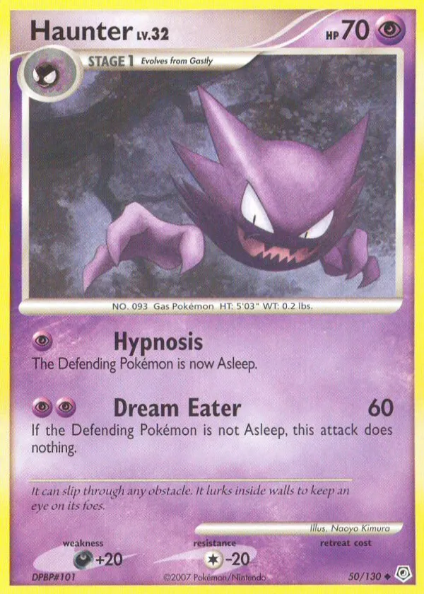 Haunter Pokémon Diamond & Pearl #50 Reverse Holo