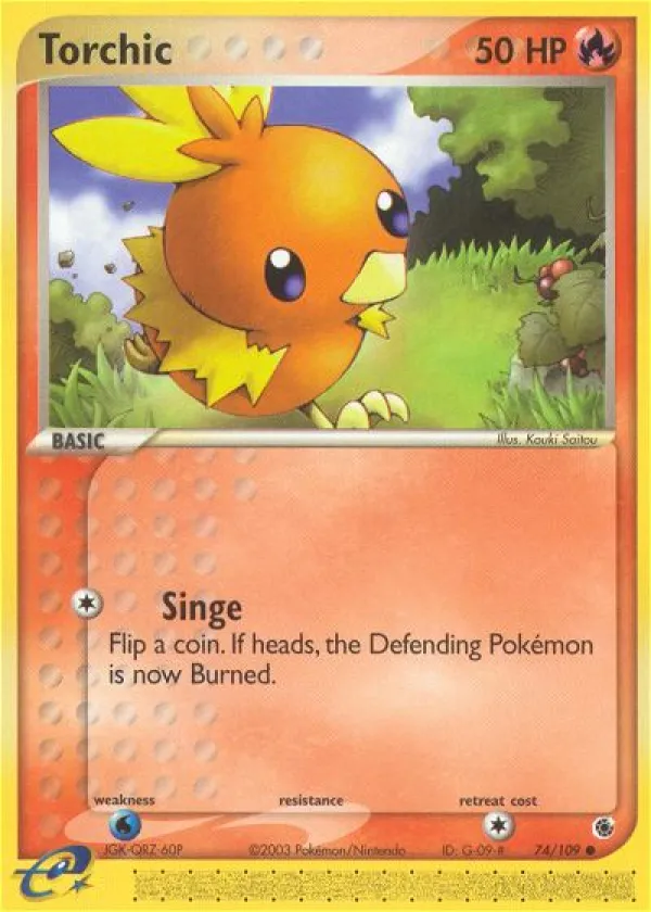 Torchic Pokémon Ruby & Sapphire #74 Reverse Holo