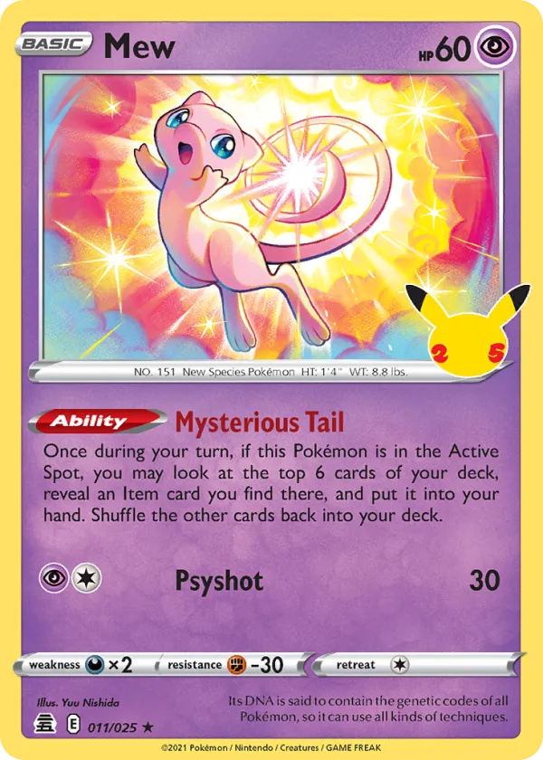 Mew Pokémon Celebrations #11 Holo