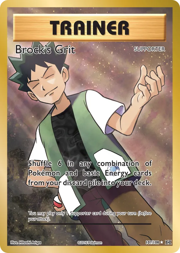 Brock's Grit Pokémon Evolutions #107 Holo