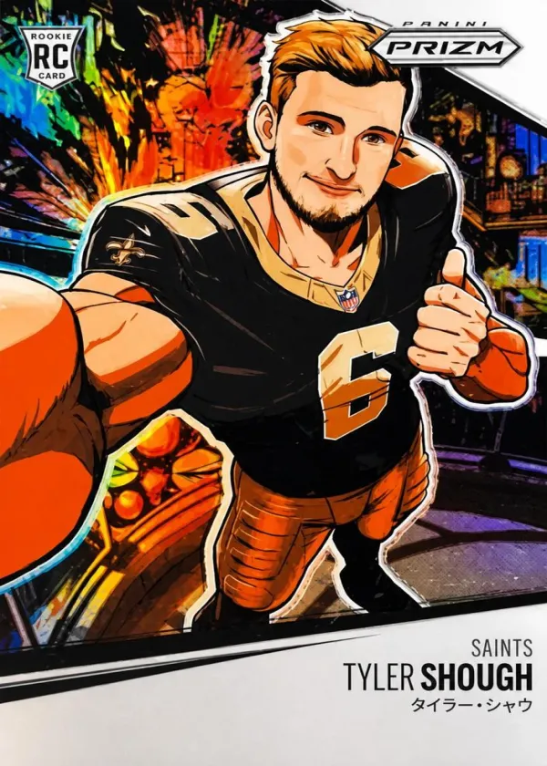 Tyler Shough 2025 Panini Prizm Manga Vertical Football #11