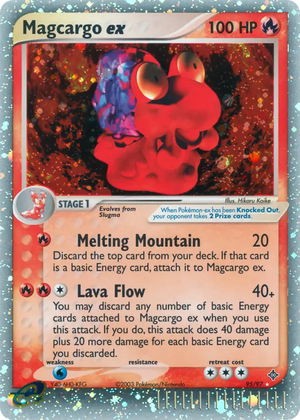 Magcargo ex Pokémon Dragon #95 Holo