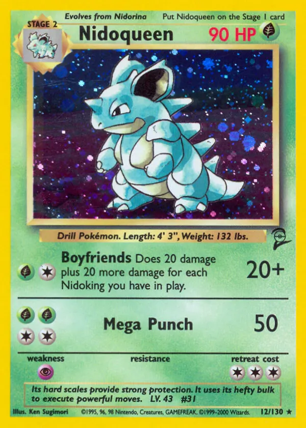 Nidoqueen Pokémon Base Set 2 #12 Holo