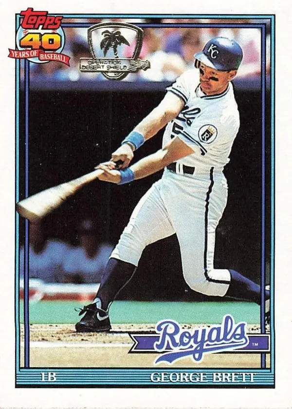 George Brett 1991 Topps Desert Shield Baseball #540