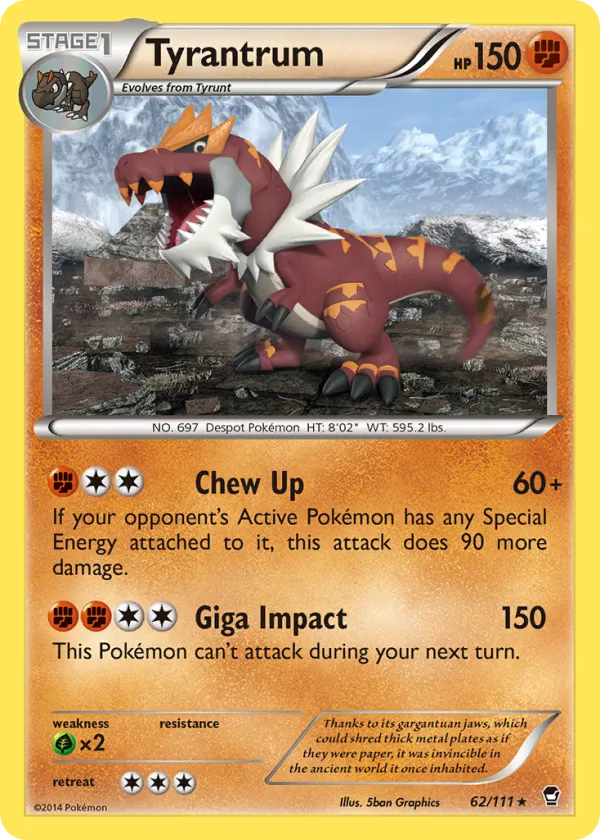 Tyrantrum Pokémon Furious Fists #62