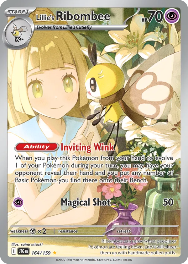 Lillie's Ribombee Pokémon Journey Together #164 Holo
